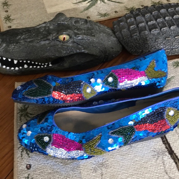 🌴🌴Vintage Radical sequin flats - Picture 3 of 8